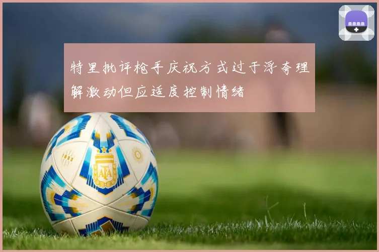 特里批评枪手庆祝方式过于浮夸理解激动但应适度控制情绪